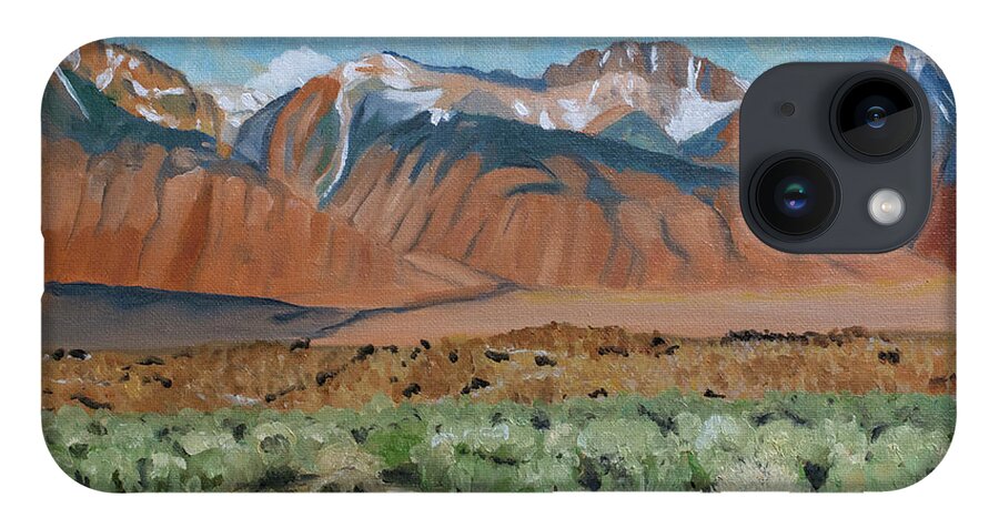 Sierra iPhone Case featuring the painting Eastern Sierras by Jackie MacNair