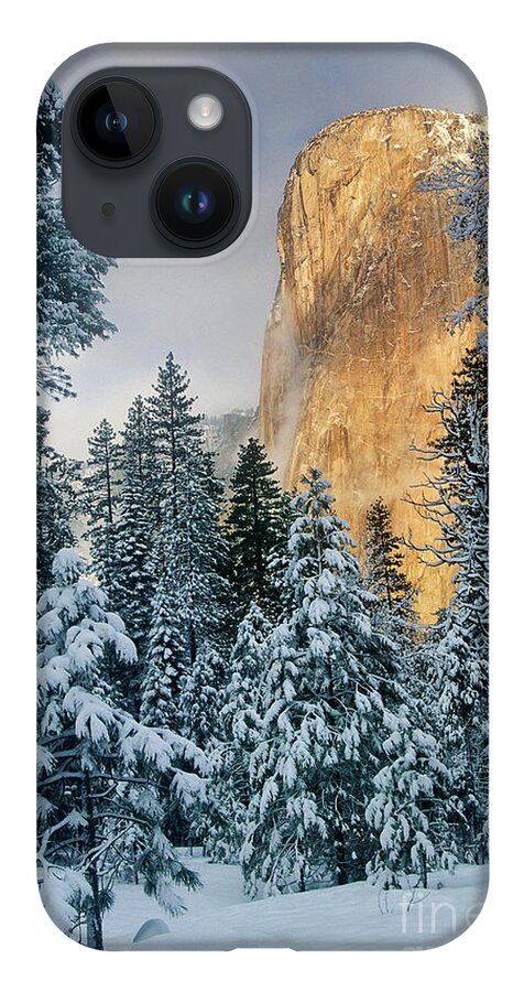 North America iPhone 14 Case featuring the photograph El Capitan on a Winter Morning Yosemite National Park California by Dave Welling