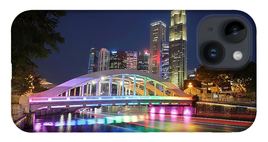 Bridge iPhone Case featuring the photograph Elgin Bridge, Boat Quay, Singapore by Rick Deacon