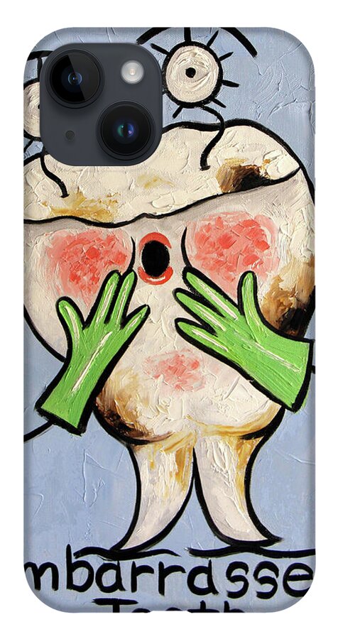 Embarrassed Tooth iPhone Case featuring the painting Embarrassed Tooth by Anthony Falbo