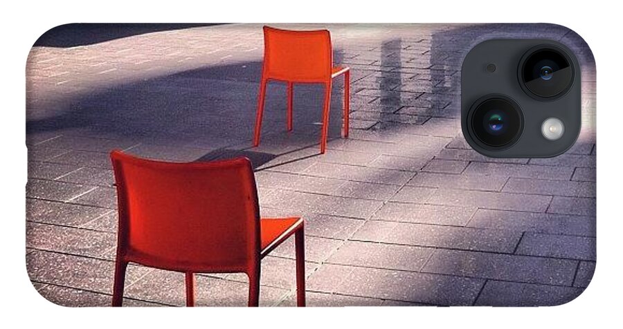 Empty Chairs iPhone Case featuring the photograph Empty Chairs At Mint Plaza by Julie Gebhardt