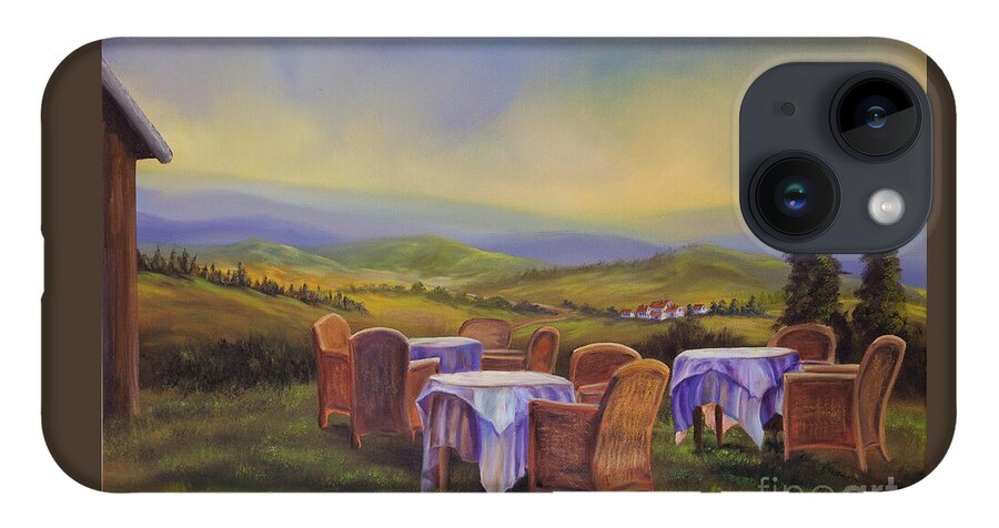 Tuscany Painting iPhone 14 Case featuring the painting End of a Tuscan Day by Charlotte Blanchard