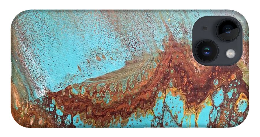 Abstract iPhone 14 Case featuring the painting Energy by Soraya Silvestri