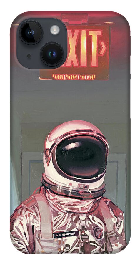 Astronaut iPhone Case featuring the painting Exit by Scott Listfield