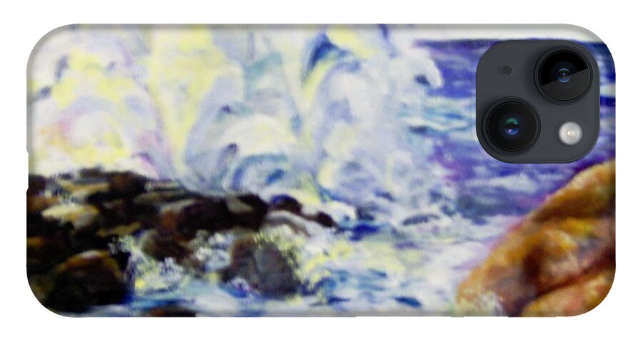 Waves iPhone 14 Case featuring the painting Explode by Saundra Johnson