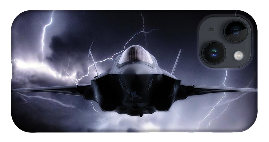 F35 iPhone Case featuring the digital art F-35 Next Gen Lightning by Airpower Art