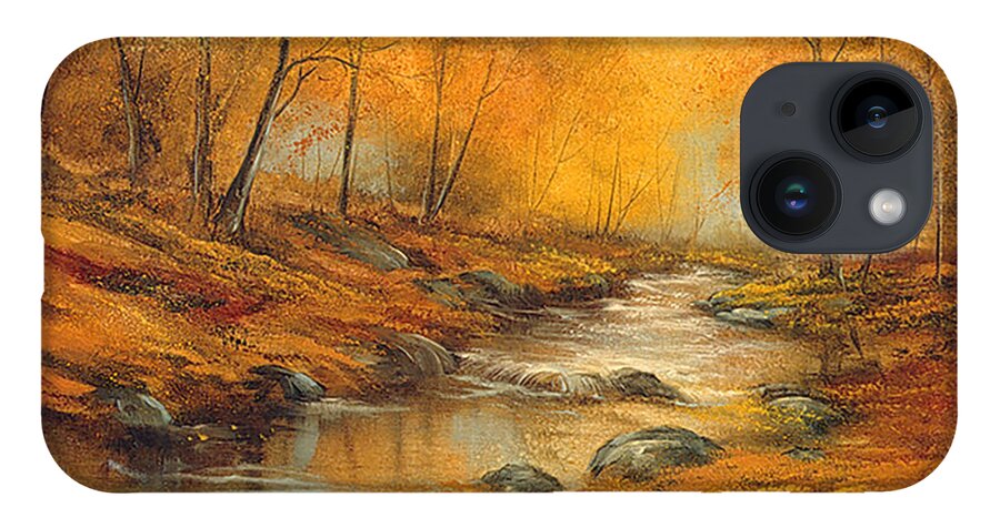 Fall Scene iPhone 14 Case featuring the painting Fall Reflections by Lynne Pittard