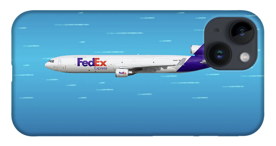Fedex iPhone Case featuring the digital art FedEx McDonnell Douglas MD-11 by Airpower Art