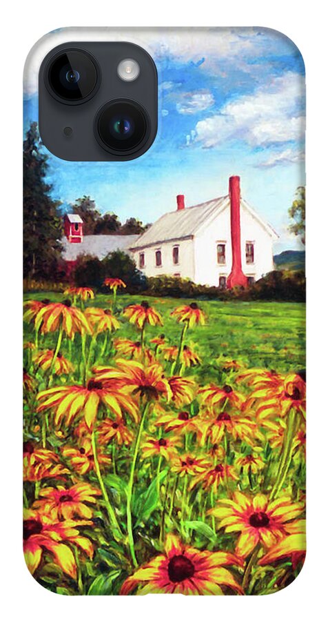 Gardenscape iPhone 14 Case featuring the painting Field of Black Eyed Susans by Marie Witte