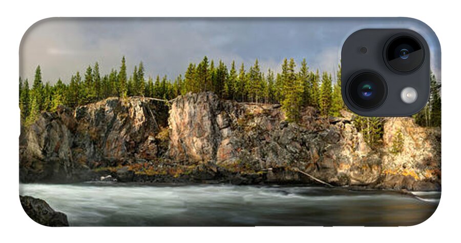 Evergreen iPhone 14 Case featuring the photograph Firehole River by David Andersen