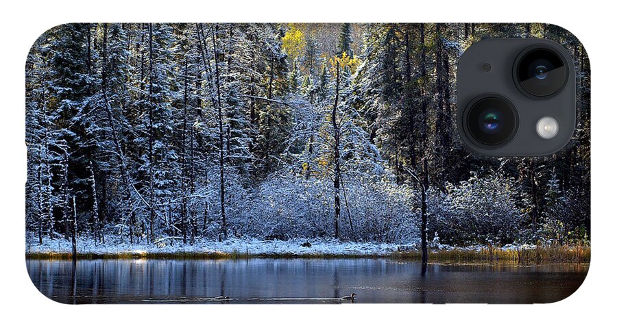 Canada iPhone 14 Case featuring the photograph First Snow by Doug Gibbons