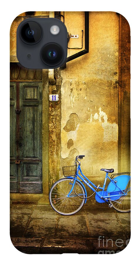Bicycle iPhone 14 Case featuring the photograph Florence Blue Bicycle by Craig J Satterlee