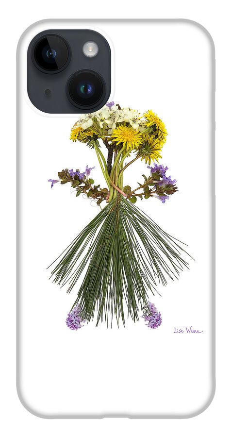Flower Person iPhone 14 Case featuring the digital art Flower Head by Lise Winne