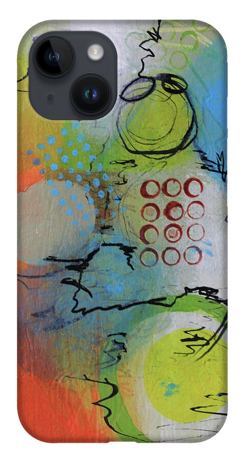 White iPhone 14 Case featuring the mixed media Flying in the Clouds by April Burton