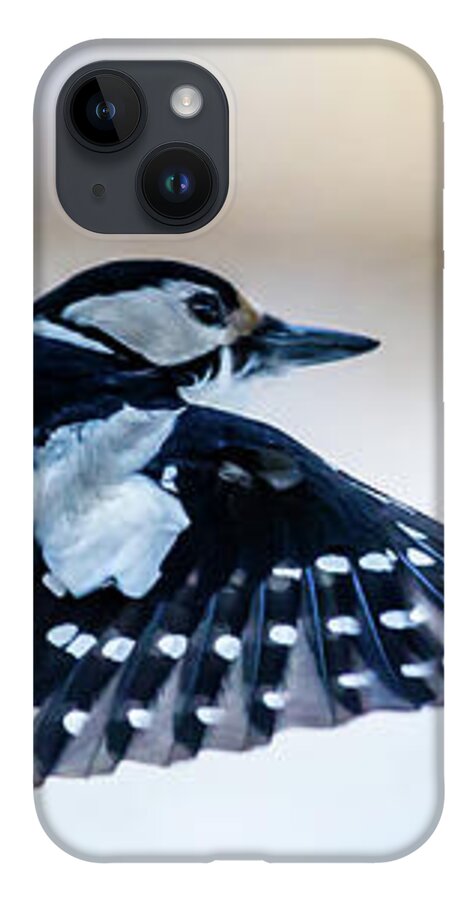Flying Woodpecker iPhone 14 Case featuring the photograph Flying Woodpecker by Torbjorn Swenelius