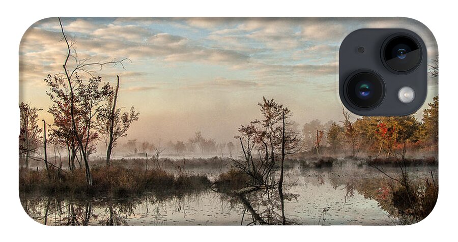 Landscape iPhone Case featuring the photograph Foggy Morning in the Pines by Louis Dallara