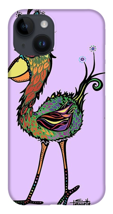 Bird iPhone 14 Case featuring the digital art For the Birds by Tanielle Childers