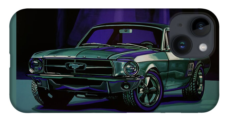 Ford Mustang iPhone 14 Case featuring the painting Ford Mustang 1967 Painting by Paul Meijering
