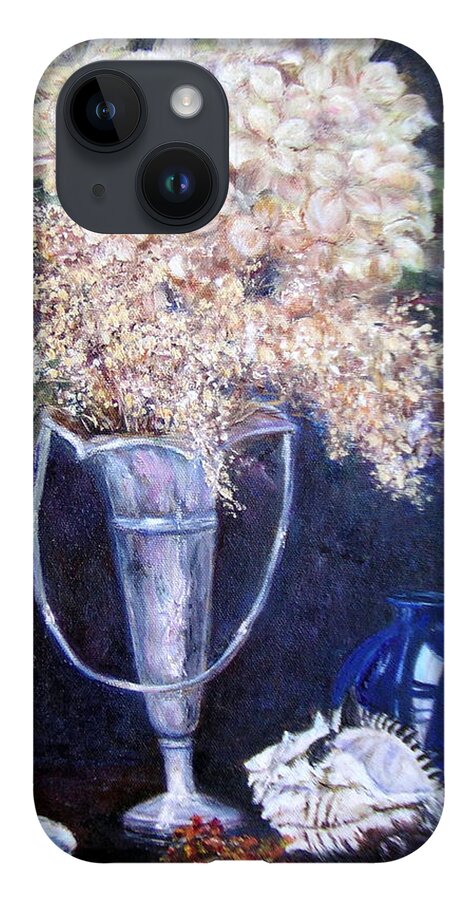 Still Life iPhone 14 Case featuring the painting Found Treasures by Jan Byington