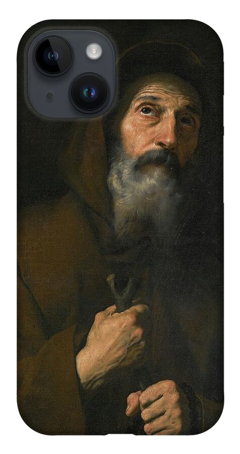 Jusepe De Ribera iPhone 14 Case featuring the painting Francis Of Paola by MotionAge Designs