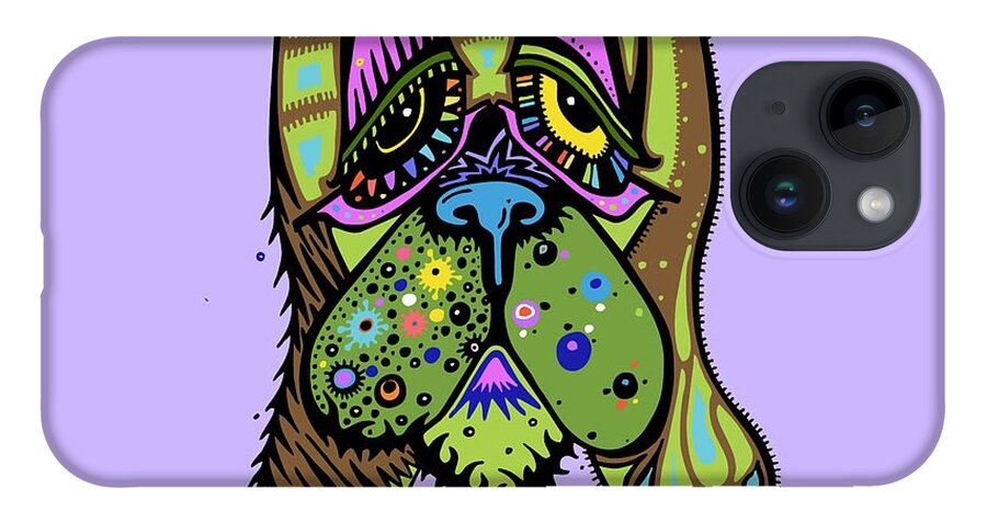 Dog Illustration iPhone 14 Case featuring the painting Franklin by Tanielle Childers