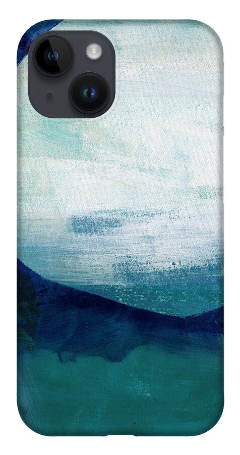 Blue iPhone 14 Case featuring the painting Free My Soul by Linda Woods