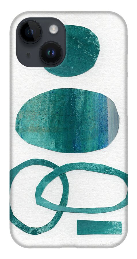 Abstract Art iPhone 14 Case featuring the mixed media Fresh Water by Linda Woods