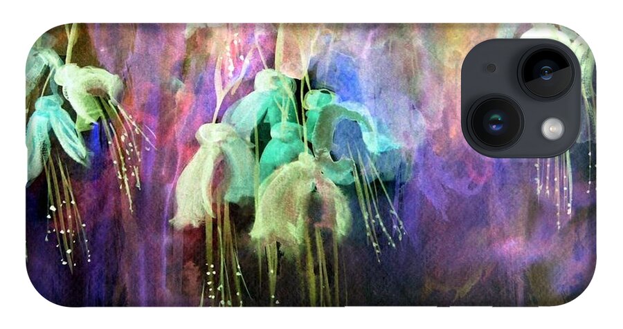 Flowers iPhone 14 Case featuring the painting Fuchsia Flowers by Julie Lueders 
