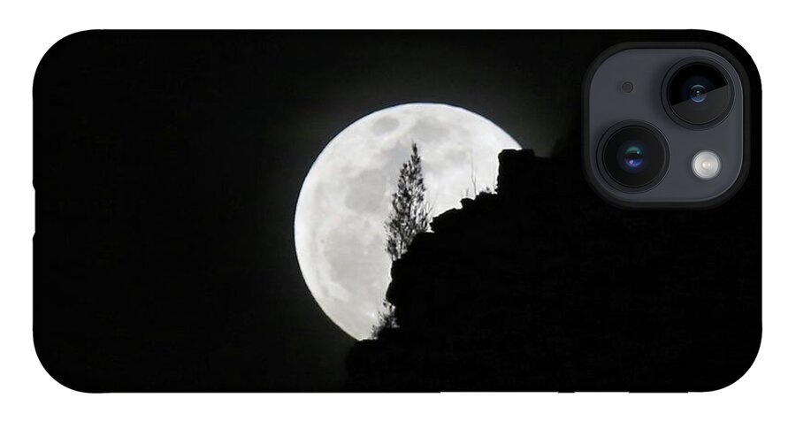 Photosbymch iPhone 14 Case featuring the photograph Full moon rising over Makapu'u by M C Hood
