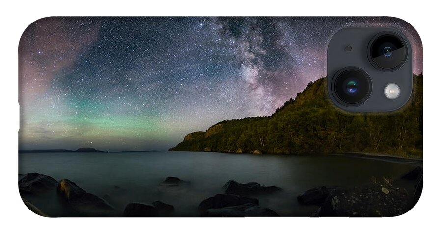 Aboriginal iPhone 14 Case featuring the photograph FWFN Nightscape Stacked Panorama by Jakub Sisak