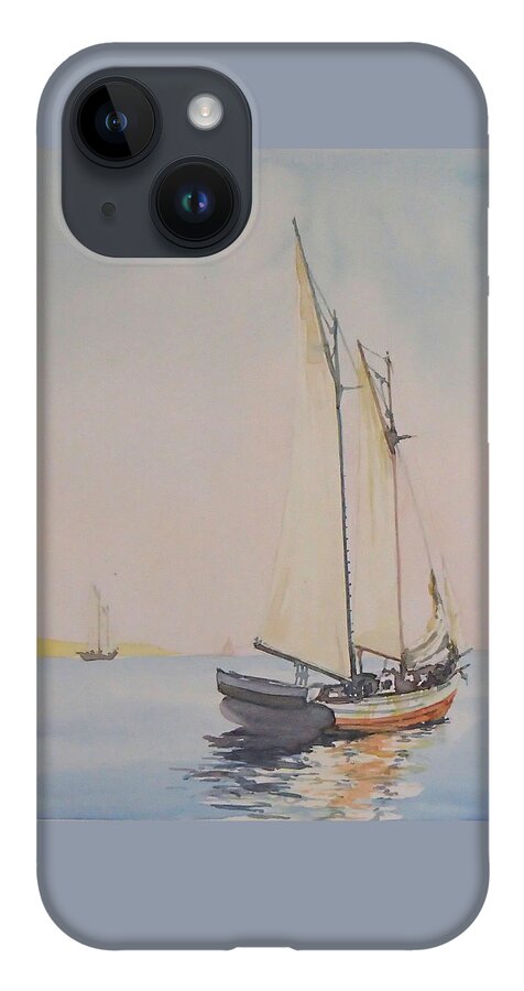 Sailing iPhone Case featuring the painting Ghosting Up by Philip Fleischer