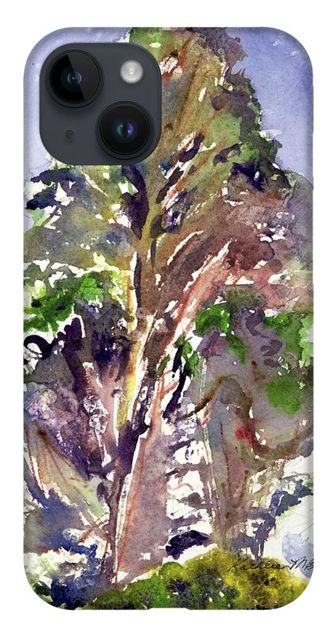  iPhone 14 Case featuring the painting Glendalough Tree by Kathleen Barnes