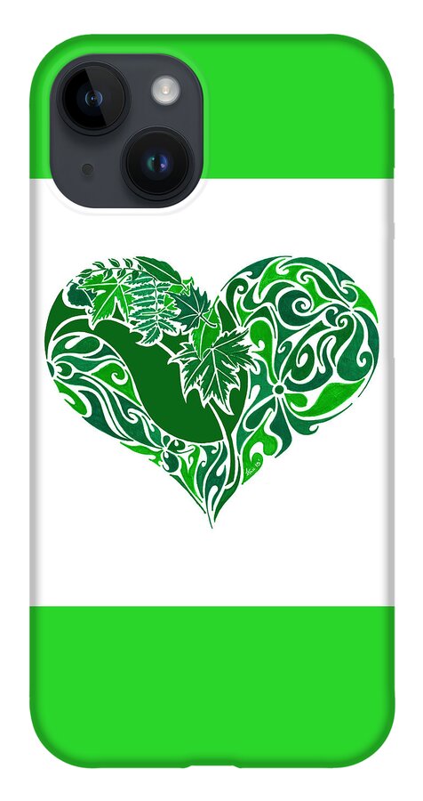 Leaf iPhone Case featuring the painting Go Green by Anushree Santhosh