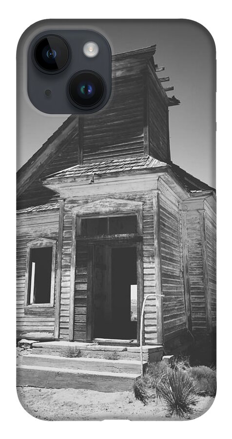 Black And White iPhone Case featuring the photograph God Has Left The Building by Brad Hodges