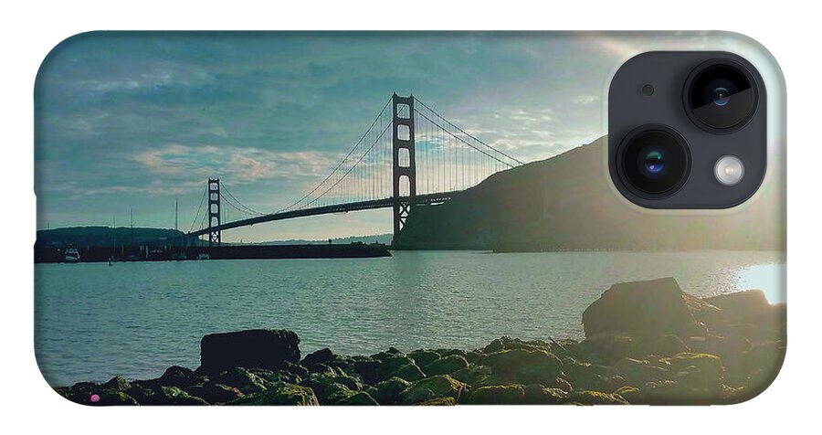 Golden Gate Bridge iPhone 14 Case featuring the photograph Golden Gate Bridge December Morning by Artist Linda Marie