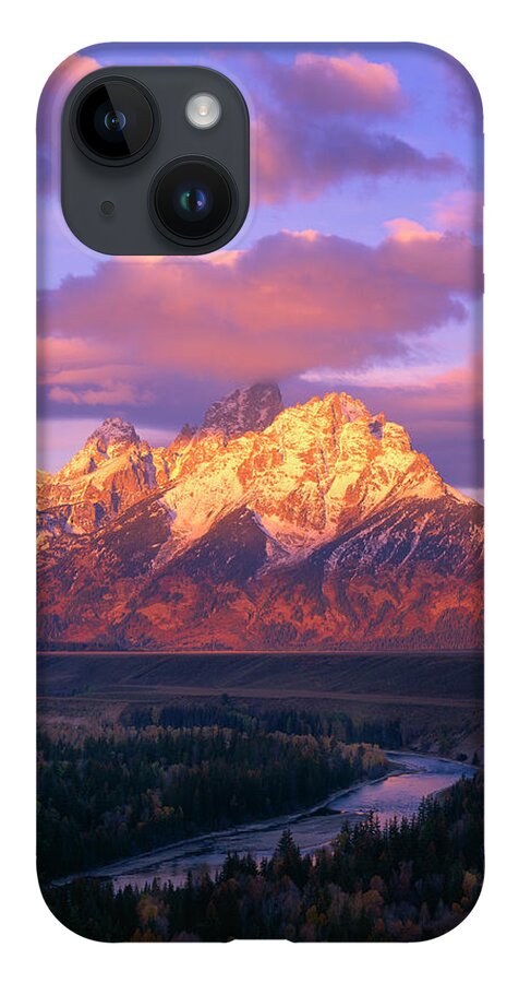 Mark Miller Photos iPhone 14 Case featuring the photograph Grand Teton Sunrise by Mark Miller
