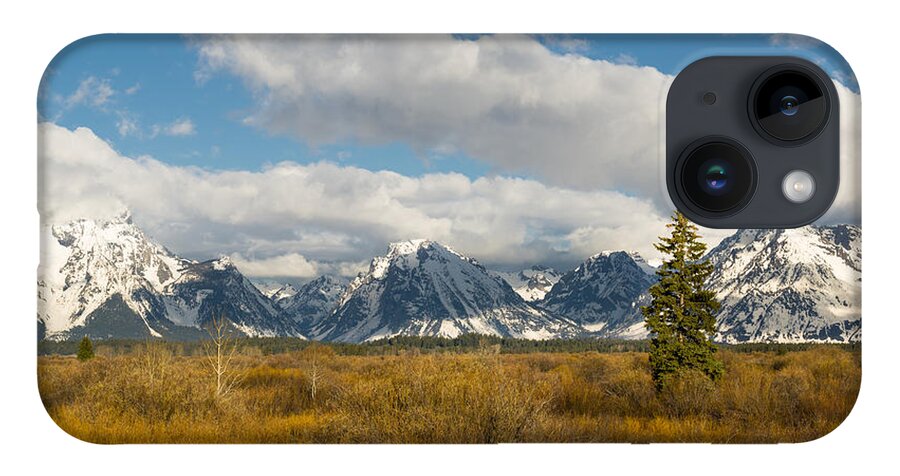 Tetons iPhone 14 Case featuring the photograph Grand Tetons by Mike Evangelist