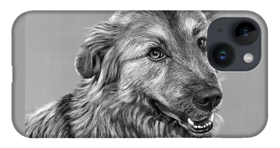 Dog iPhone Case featuring the painting Granddog Kuper by John Neeve