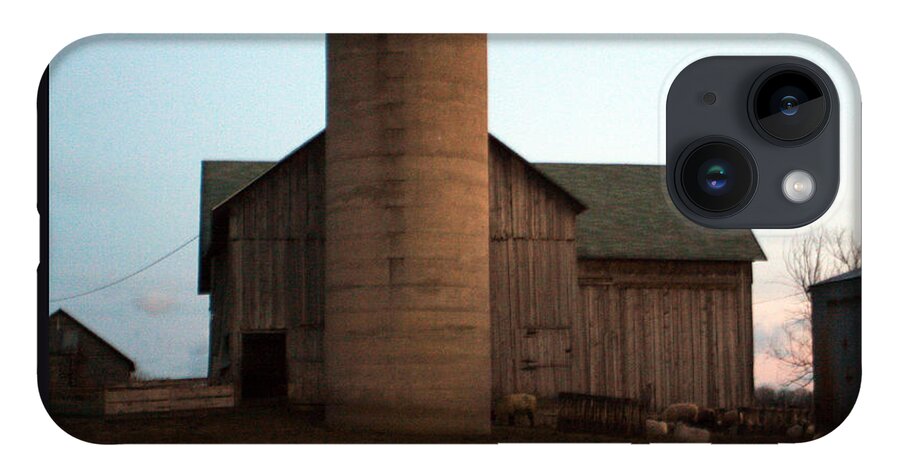 Barn iPhone 14 Case featuring the photograph Grazing at Dawn by Tim Nyberg
