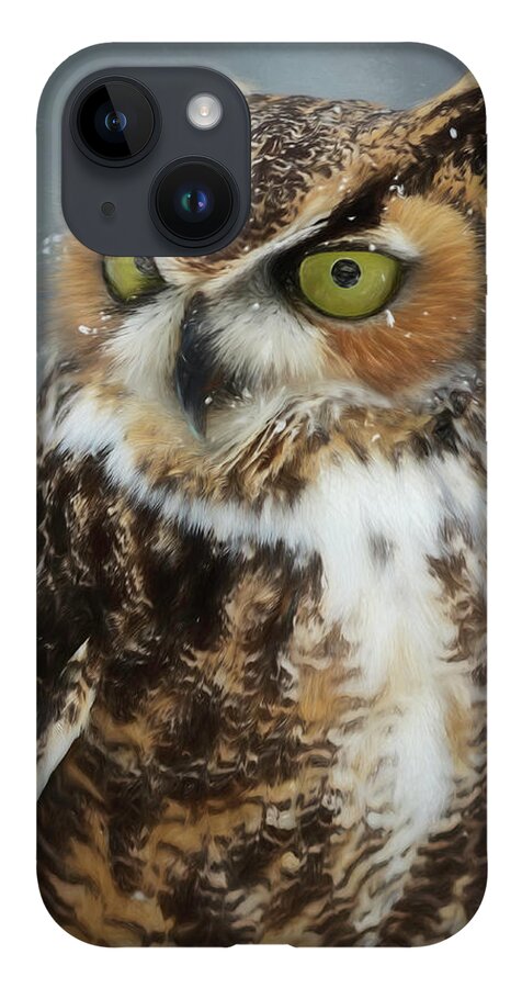 Birds iPhone 14 Case featuring the photograph Great Horned Owl 2 by Greg Waddell