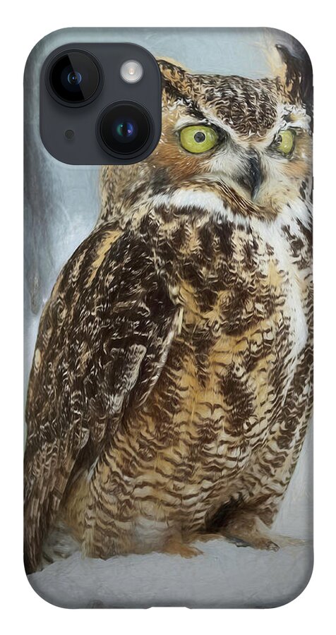 Birds iPhone 14 Case featuring the photograph Great Horned Owl 3 by Greg Waddell