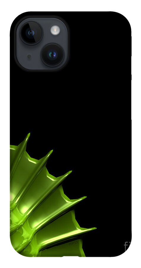 Pod iPhone Case featuring the digital art Green Pod by Phil Perkins