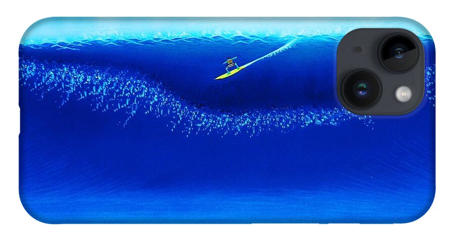 Surfing iPhone 14 Case featuring the painting Greg Noll - Makaha 12-4-1969 by John Kaelin