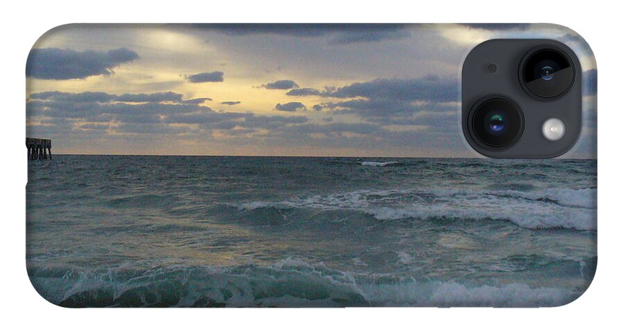 Seascape iPhone 14 Case featuring the photograph Grey dawn by Peggy King