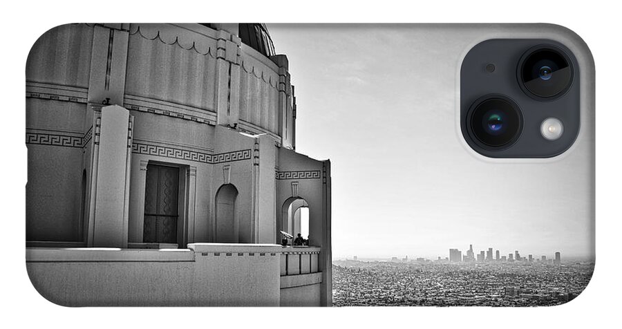 Griffith Park iPhone 14 Case featuring the photograph Griffith Observatory and Downtown Los Angeles by Kirt Tisdale