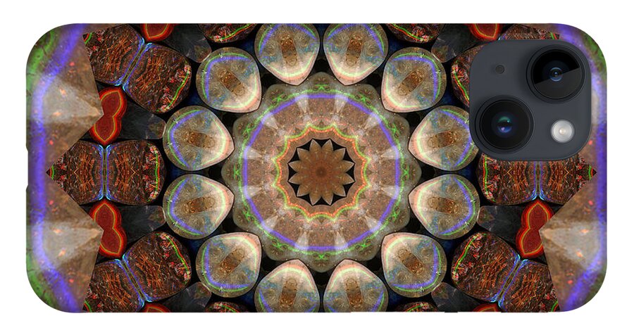 Prosperity Art iPhone 14 Case featuring the photograph Healing Mandala 30 by Bell And Todd