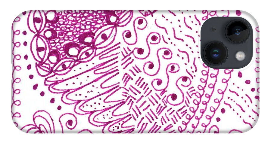 Caregiver iPhone Case featuring the drawing Hearts by Carole Brecht