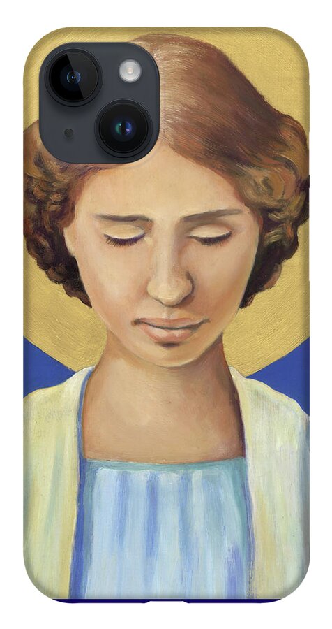 Helen Keller iPhone Case featuring the painting Helen Keller by Linda Ruiz-Lozito