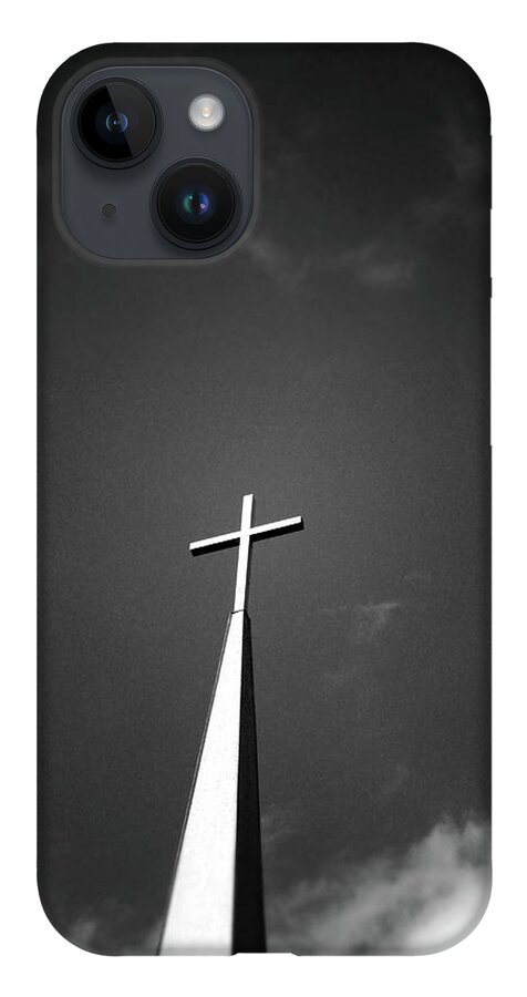 Church iPhone Case featuring the photograph Higher to Heaven - Black and White Photography by Linda Woods by Linda Woods