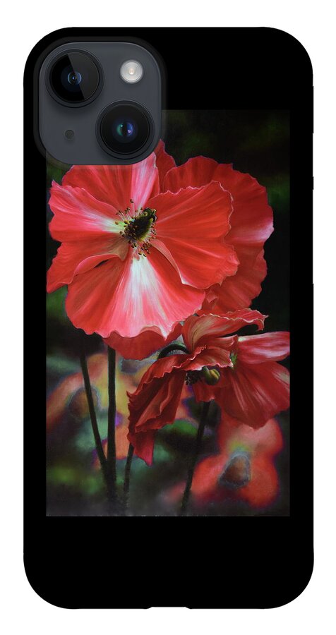 Flowers iPhone 14 Case featuring the painting Red Himalayan Poppy by Lynne Pittard